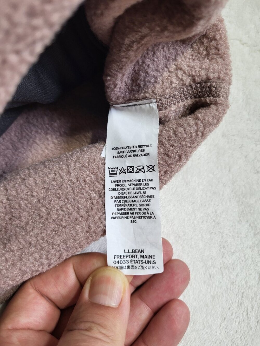 LL Bean  Women's Mountain Classic Fleece Mauve Taupe Vest - L PET - Picture 6 of 11